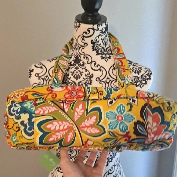 Vera Bradley Yellow Shoulder Bag Edie Satchel Provencal - Picture 4 of 5